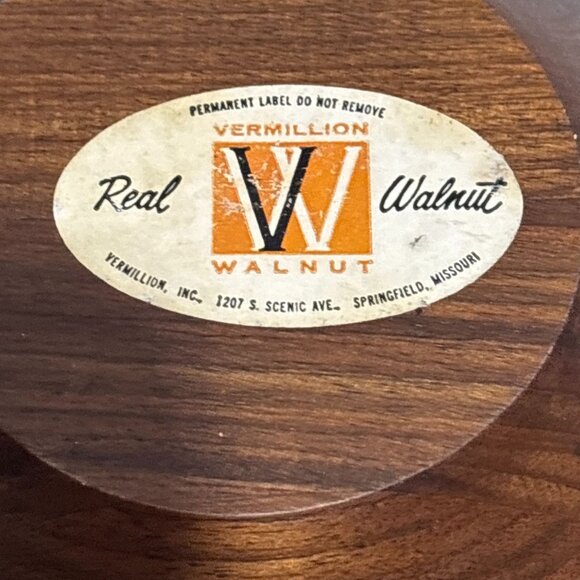 Vintage Handcrafted Wooden Serving Set Bowls Trays Dipper Dark Brown 5 Piece - Picture 16 of 16